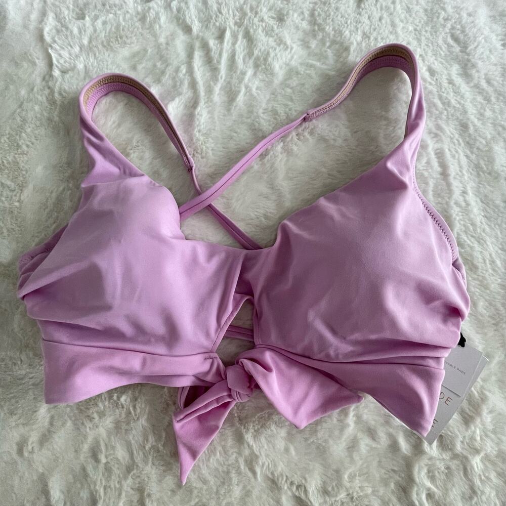 NWT new Shade & Shore Cross-back Bikini Top size 34D